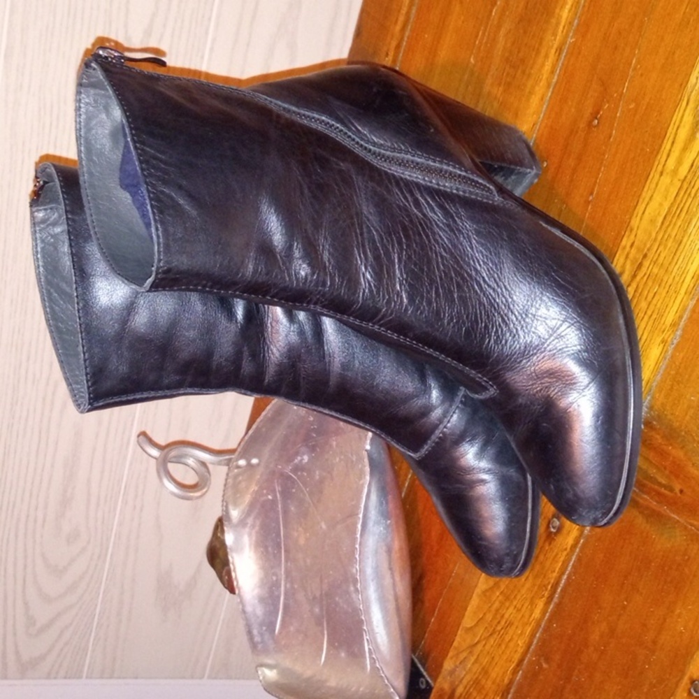 Women's soft leather high heel boots